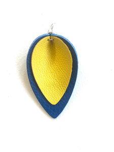 Double C Royal Blue Leather/ Yellow Leather