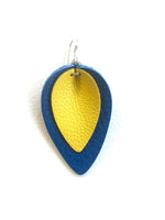 Double C Royal Blue Leather/ Yellow Leather